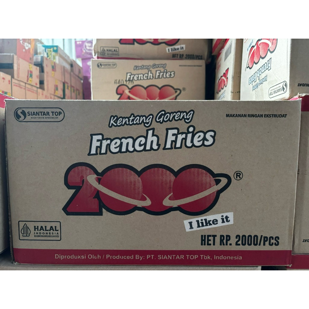 

Snack French Fries 2000 Dus | Ciki Kentang Goreng dengan Sambal Colek