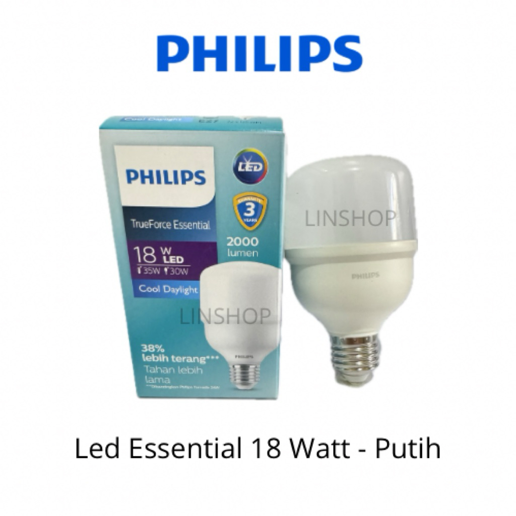 PHILIPS LED ESSENTIAL 18W 18 W TRUEFORCE ESSENTIAL 18 WATT 18WATT PUTIH
