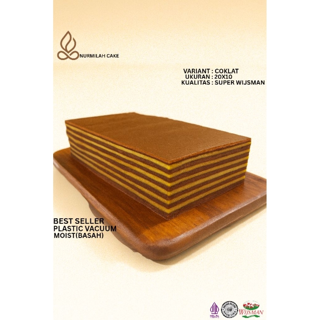 

Lapis legit coklat super wijsman 20x10