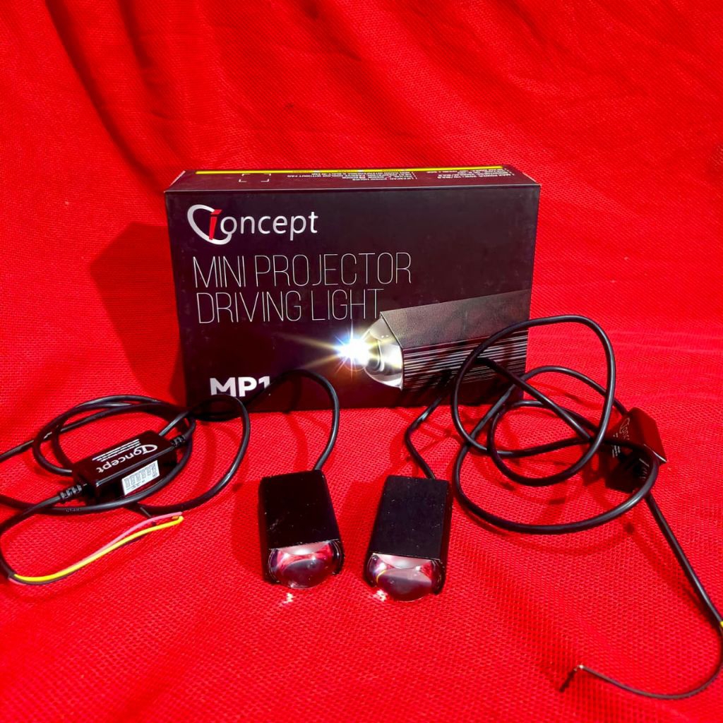 Lampu tembak mini projector 1 mata slim concept mini projector driving light /lampu laser 1mata-yaaf