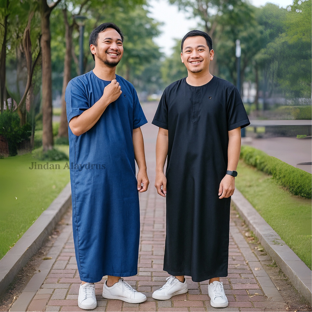 Jubah Oblong Rosal Jubah Lengan Pendek DEwasa Baju Jubah Pria Gamis Pria Jubah Haramain Jubah Sholat