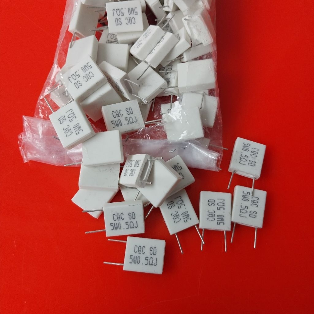 r kapur 5w 0.5ohm , r kapur 0.5ohm 5w , r kapur gepeng 5w 0.5ohm