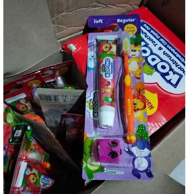 kodomo pasta gigi set sikat gigi / kodomo set sikat gigi/ kodomo set pasta gigi anak
