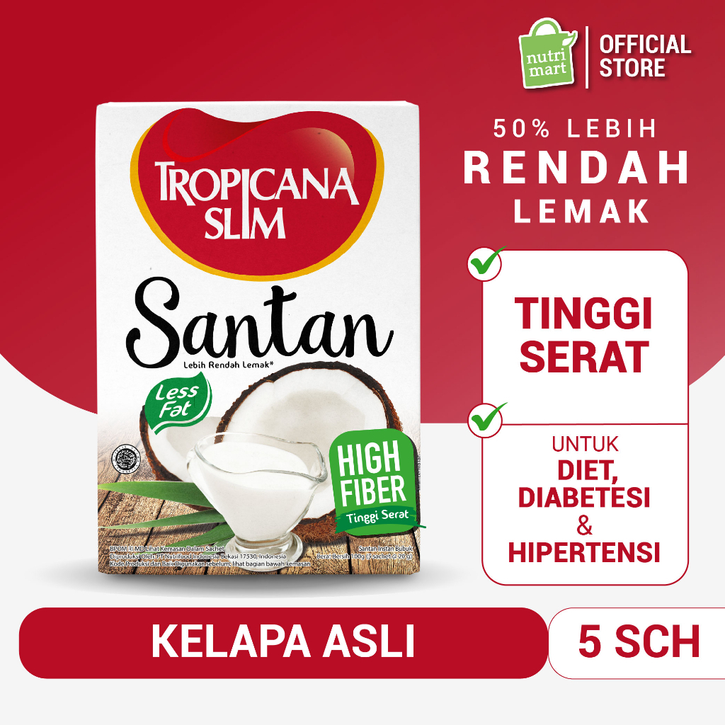 

[oddsolshop] pekanbaru/Tropicana Slim Santan Renda Lemak 100GR isi 5 Less Fat Halal Menu Sehat