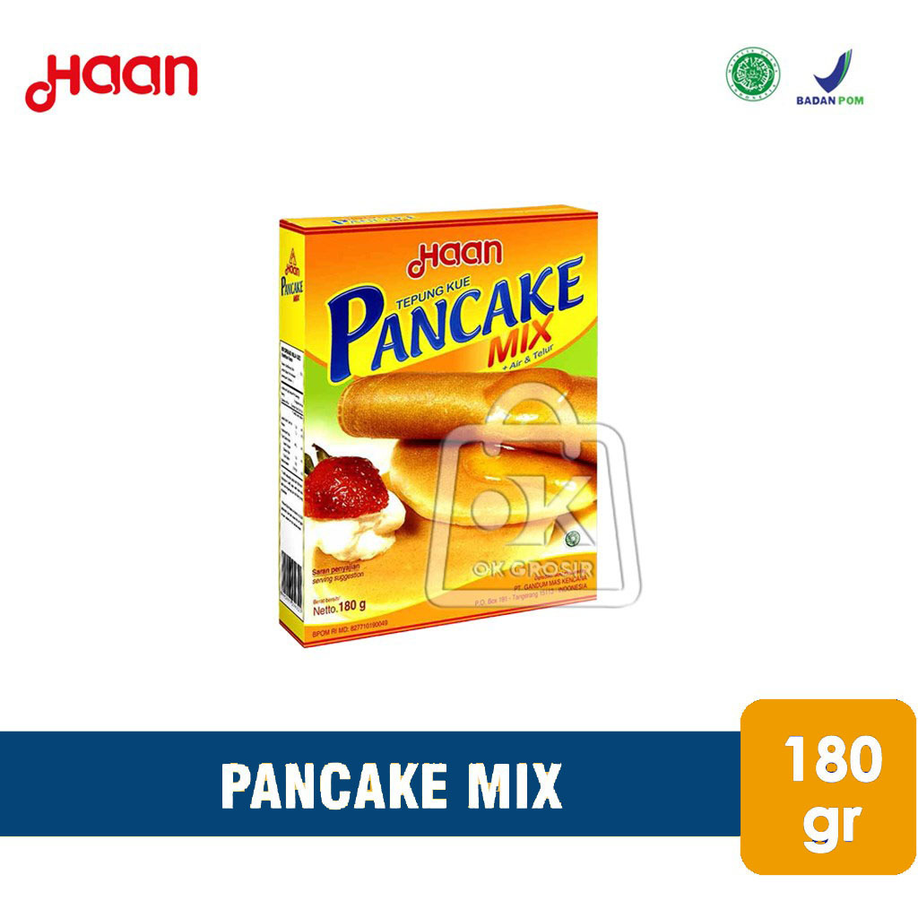 

Haan Pancake Mix / Tepung Pancake / Tepung Instant (180gr)