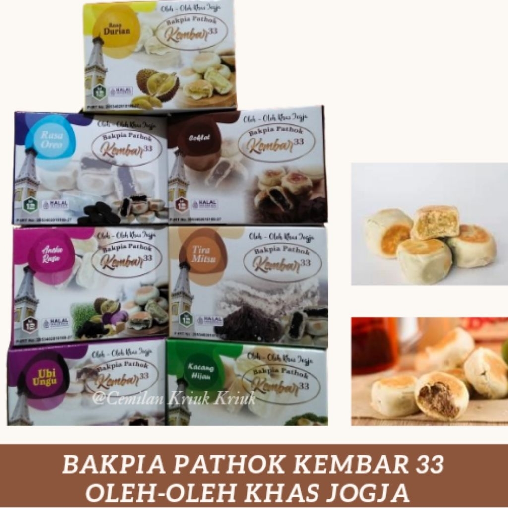 

Bakpia Pathok Kembar33 12pcs Oleh Oleh Khas Jogja-Cemilan Kriuk Kriuk