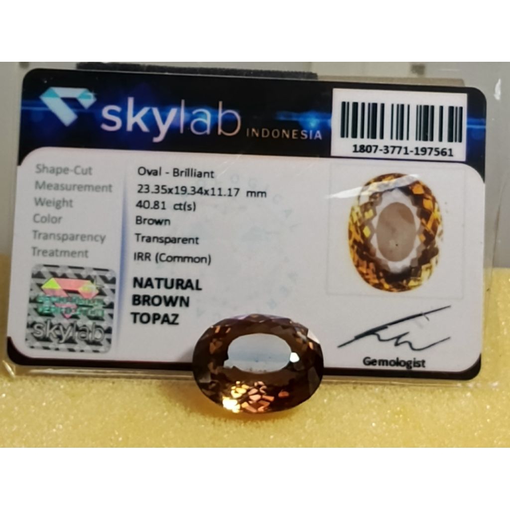 natural brown topaz kode Bz55