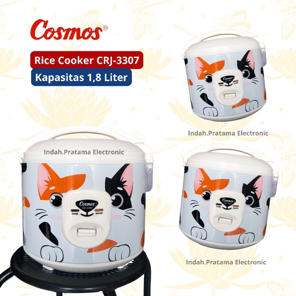 COSMOS Magic Com / Rice Cooker 3IN1 CRJ 3307-T / CRJ 3307-K / CRJ 3307-C  (1,8L)