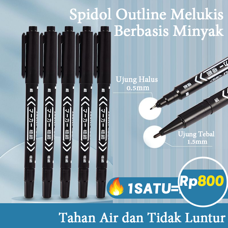 

Spidol Double Marker /Spidol 2 Sisi / Spidol Marker / Marker / Spidol Paan Tulis / Spidol Alat Tulis