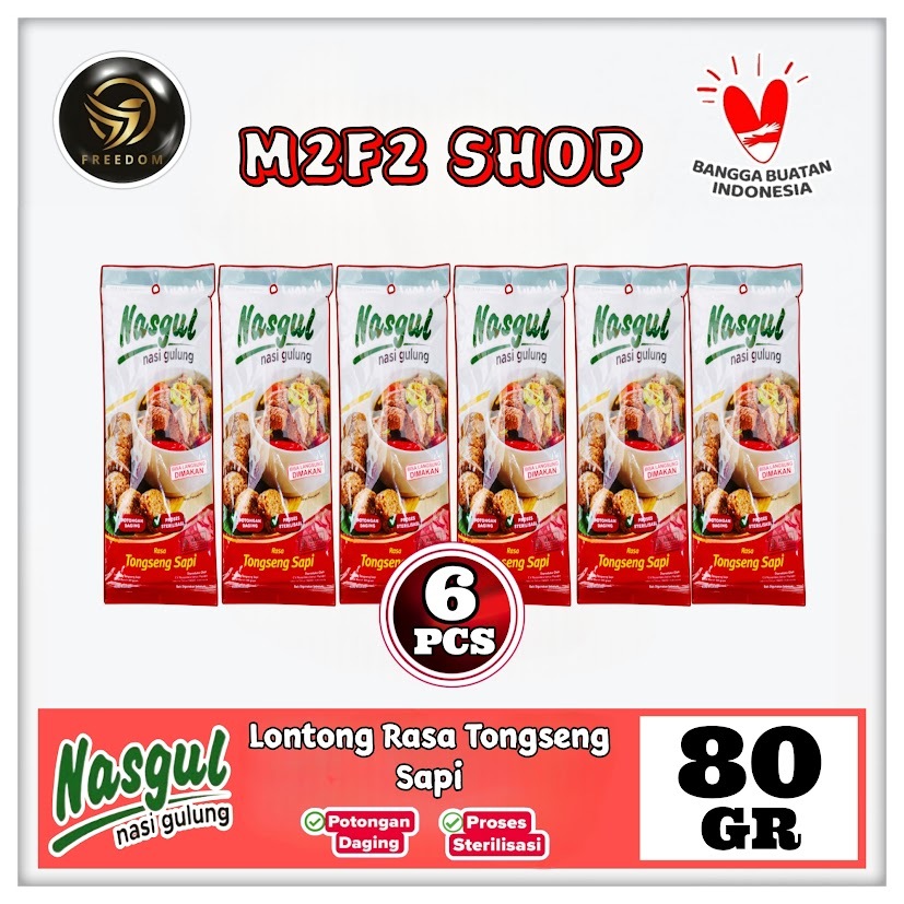 

Nasgul Nasi Gulung Rasa Tongseng Sapi | Lontong - 80 gr (Kemasan 6 Pcs)
