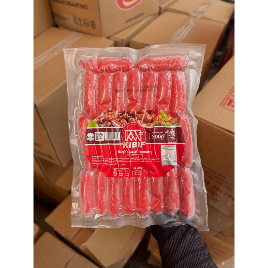 

Sosis cocktail kibif 500 gr (tahan suhu ruangan 3 hari)