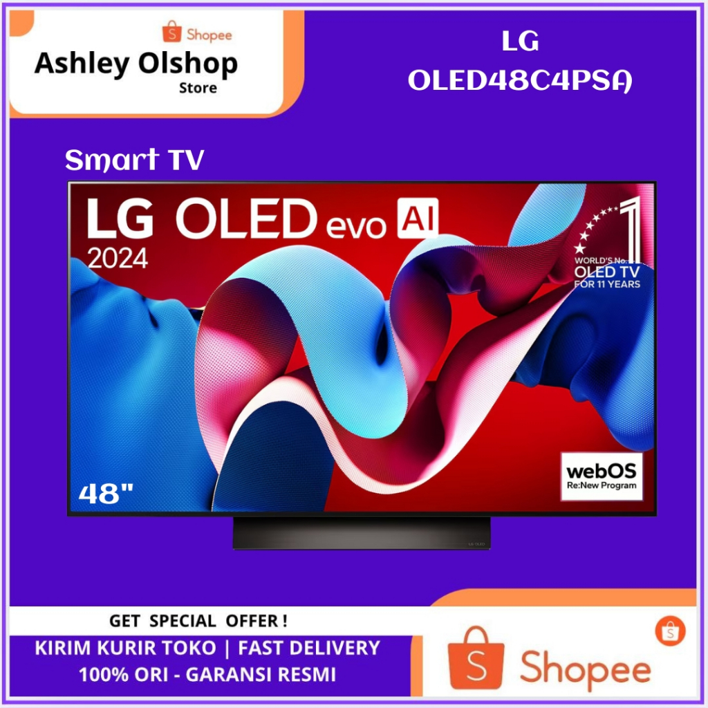 TV OLED 48 Inch LG OLED C4 LG 48C4 OLED 48C4PSA 4K Smart TV // OLED 48C5PSA - 48C4 - 48C4