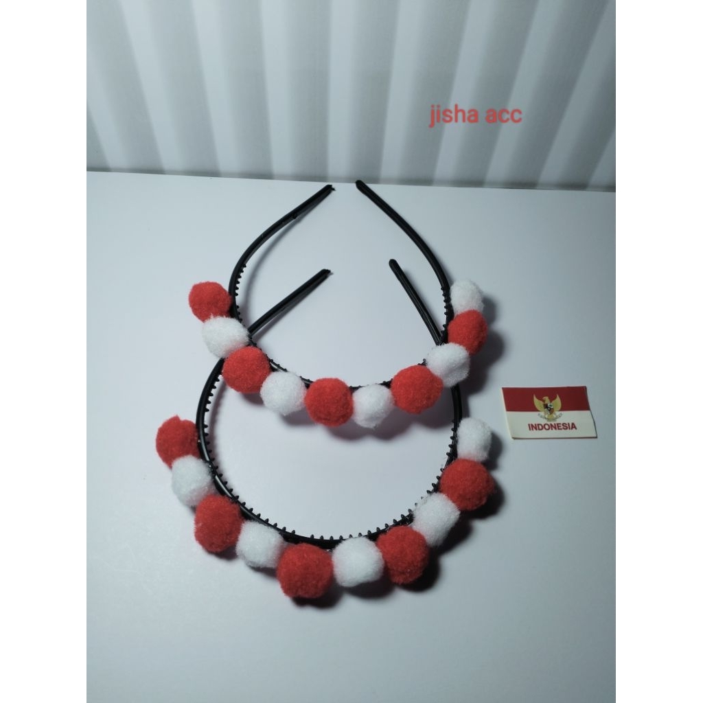 bando pom pom merah putih