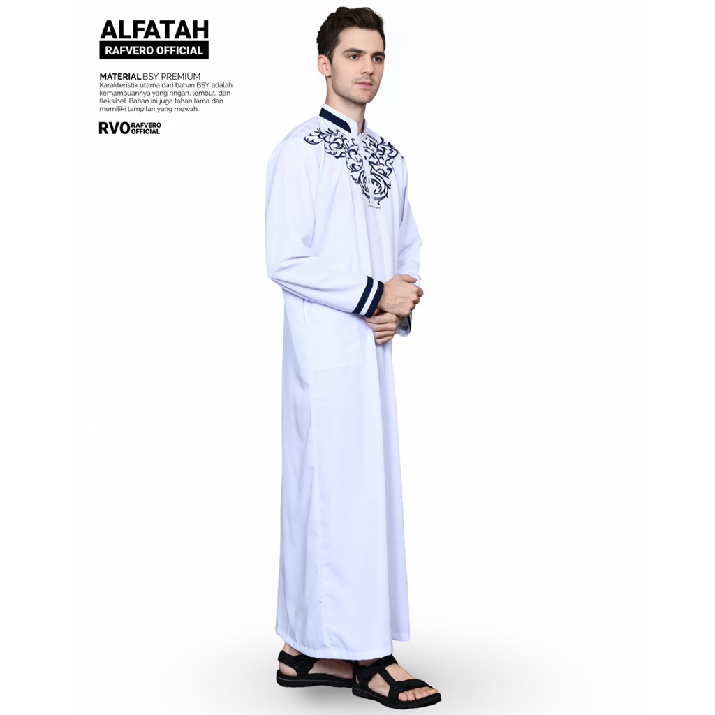Jubah Pria - Baju Jubah Pria  Muslim - Jubah Saudi Rafvero - Gamis Pria - Baju Muslim Dewasa