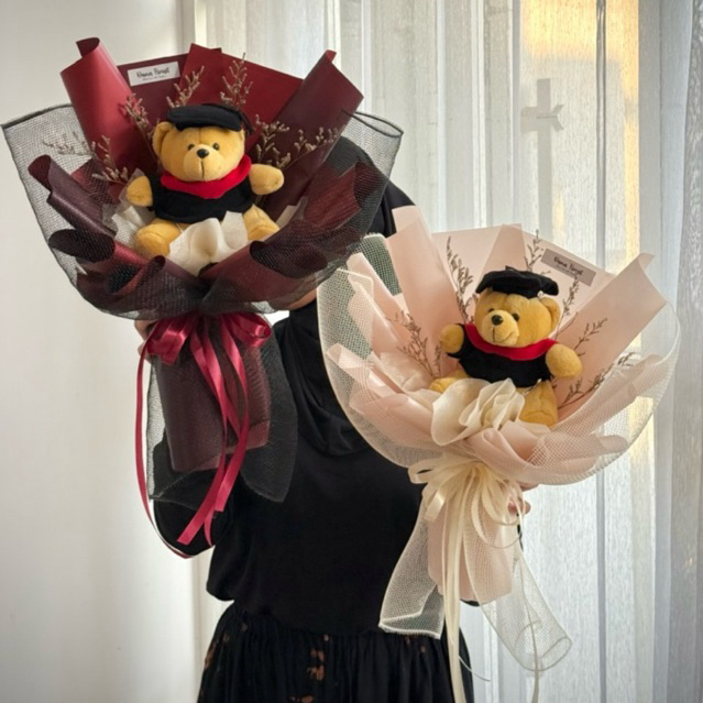 Buket Boneka Wisuda – Buket bunga Kering Boneka Wisuda Cocok untuk Kado, Wisuda & Graduation