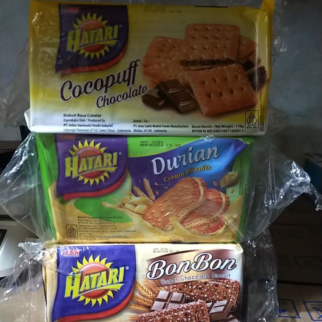 

Hatari Cocopuff,durian,bon bon isi 7