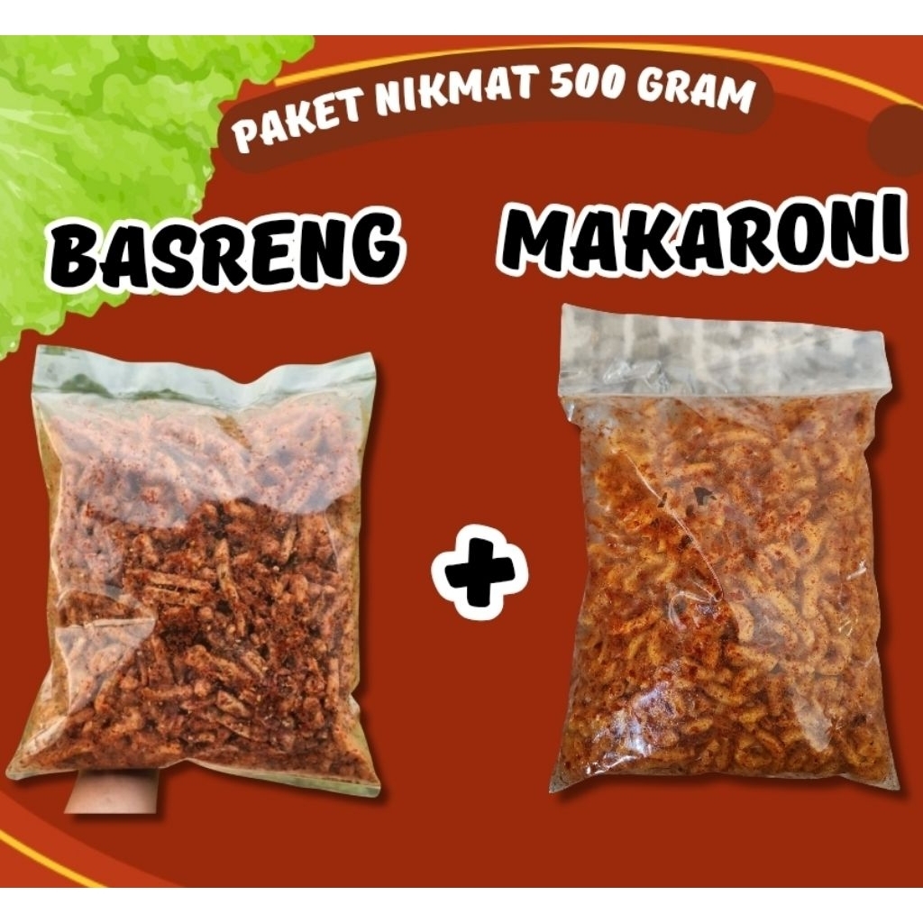 

Basreng Pedas Daun Jeruk 500gram Dan Makaroni Bantat Kriuk Extra Pedas Snack Makanan Ringan Krispi