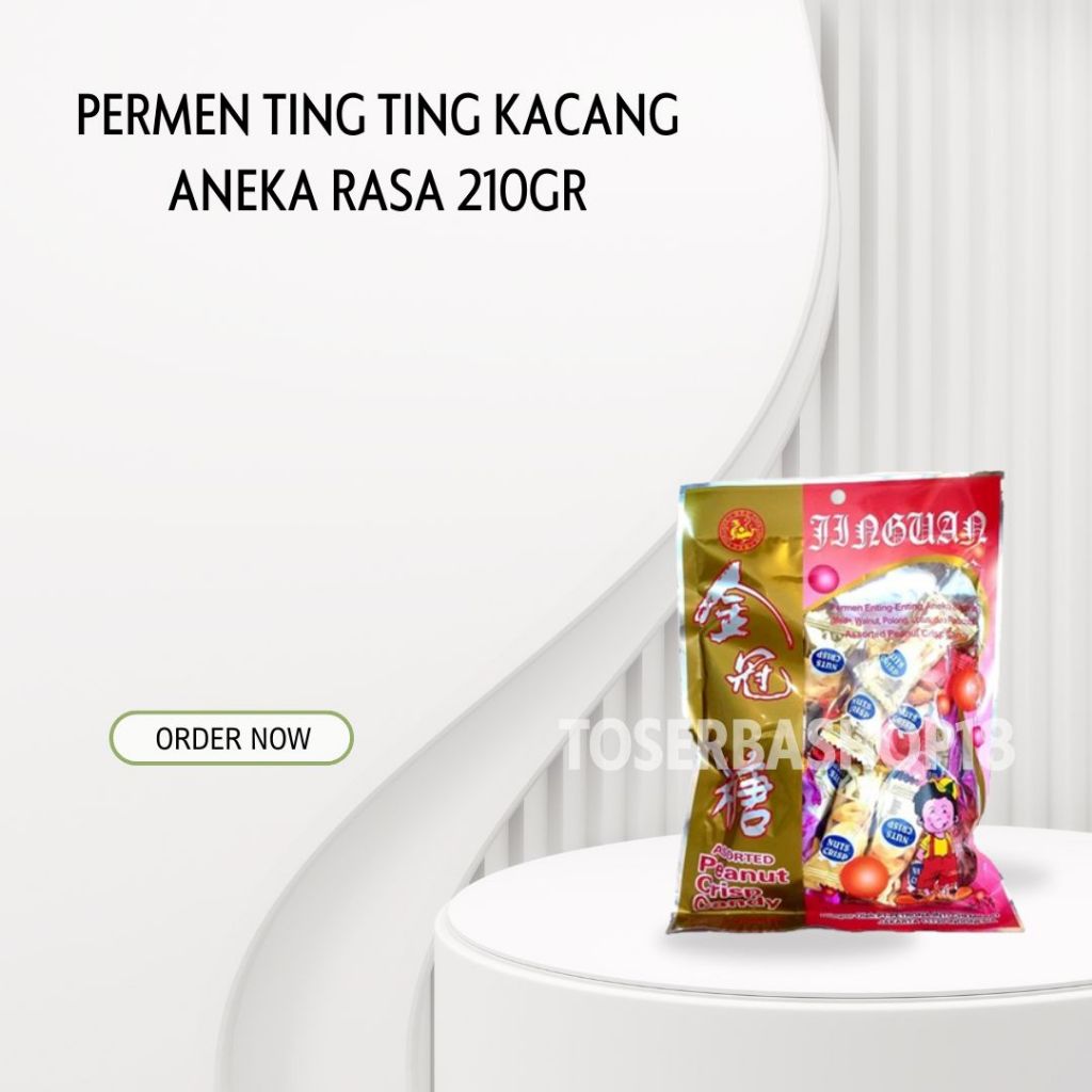 

Permen Ting Ting Kacang Aneka Rasa Jinguan 210 Gr / Halal