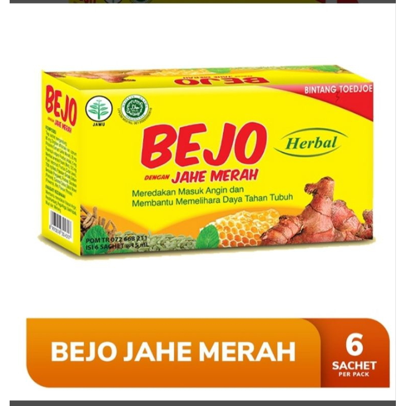 

BEJO jahe merah isi 6 sachet