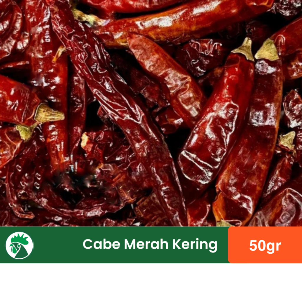 

Cabe Merah Kering 50gr | Cabe Kering | Cabe Saus Dimsum | Cabe Kering Keriting | Red Chili Dried