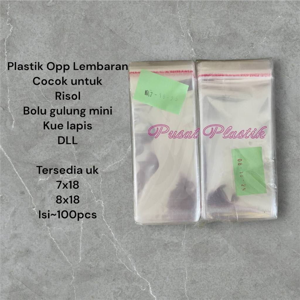 Opp One Sheet , Opp Lembaran , Opp 1 Lembaran , Opp Kue 7x18 , 8x18 , 9x18