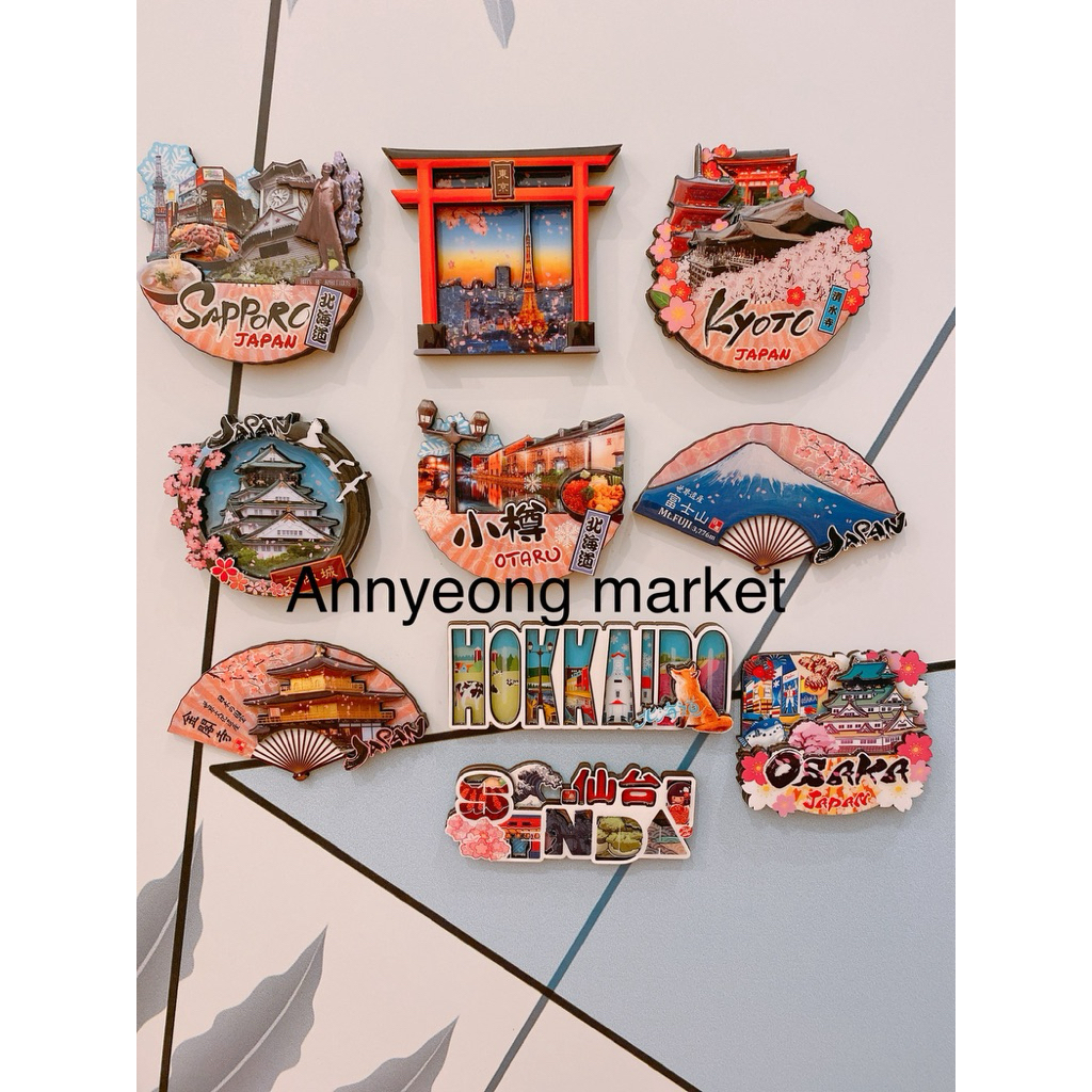 Magnet Kulkas  kota Jepang Tempelan kulkas souvenir khas jepang