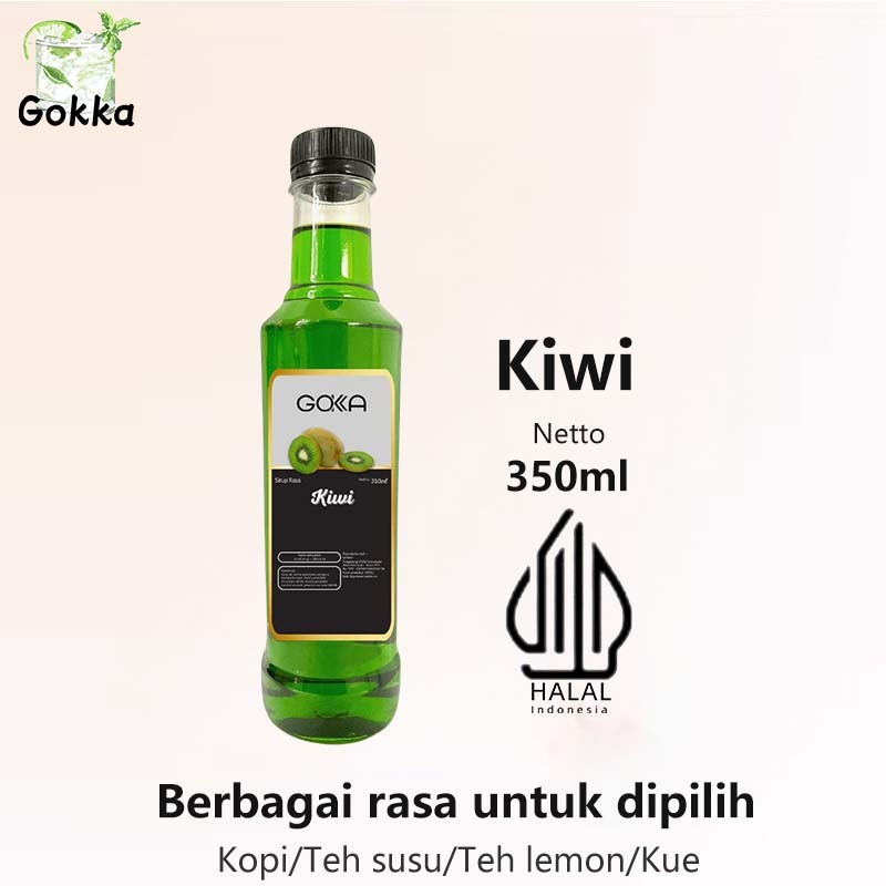 

Gokka Kiwi Sirup 350ml - Delicious Kiwi Flavor Syrup / Sirup Kiwi