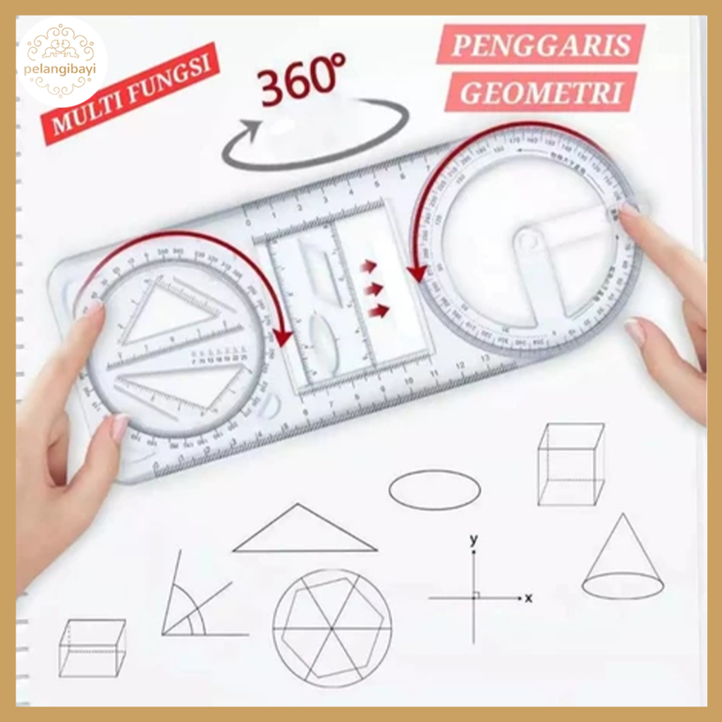 

Rotary Geometric Drawing Ruler Penggaris Multifungsi Geometri bisa diputar Hadiah Kreatif