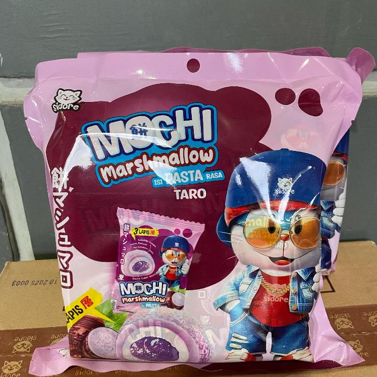 

Mochi silkys Marshmallow Lembut Aneka Rasa Coklat Taro Mangga Kacang merah by Sidore 1pack Isi 8 Pc nagasaki snowcake