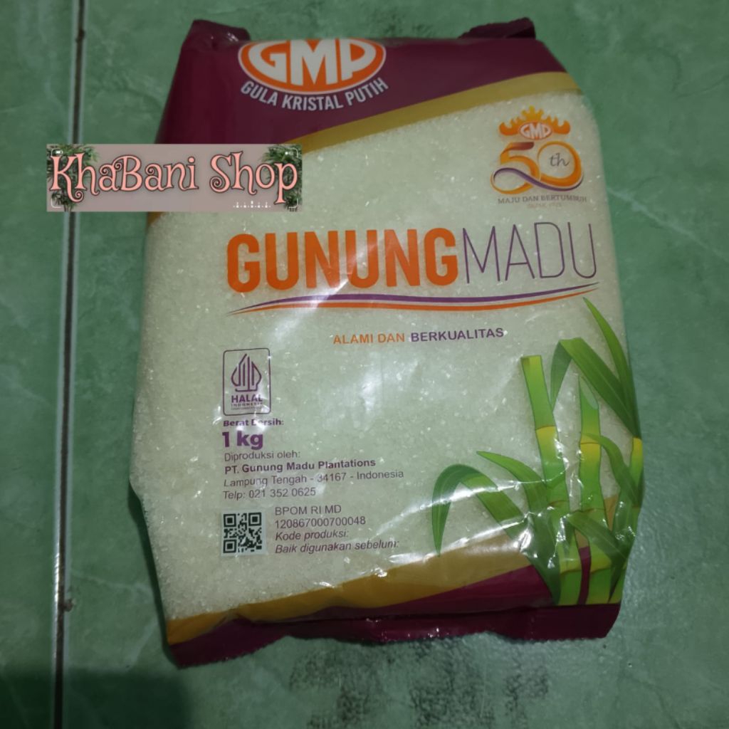 

Gula Pasir GMP gunung madu 1 kg