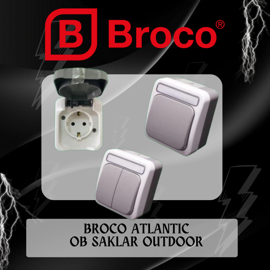 BROCO OB SAKLAR OUTDOOR ATLANTIC Broco Stop Kontak Outdoor Atlantic 2151 , SAKLAR OB ENGKEL BROCO AT