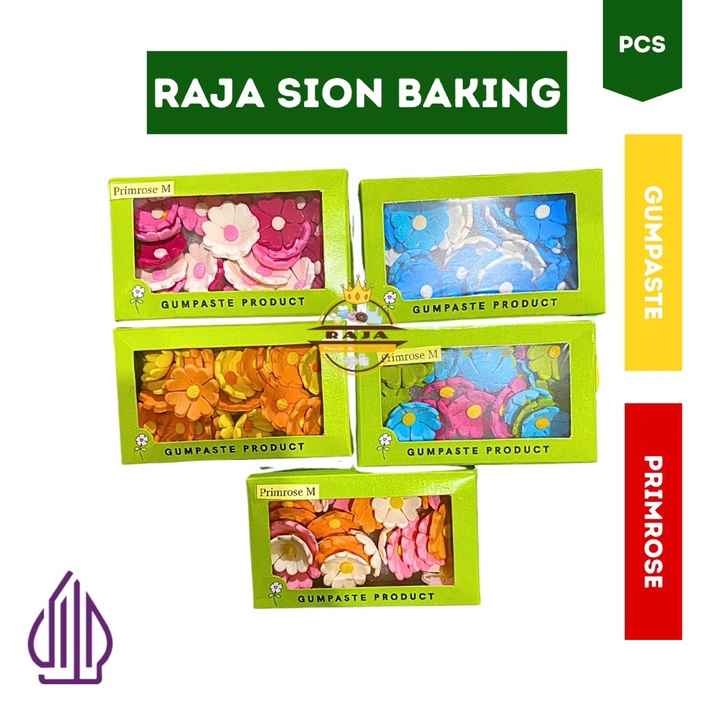 

Gumpaste Bunga Primrose Besar/ Gumpaste Bunga Primrose / Sprinkle Bunga Primrose / Hiasan Bunga Kue