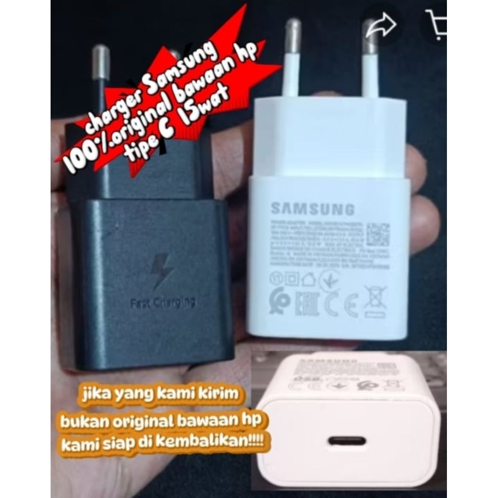 charger Samsung 15wat 100%original bawaan hp