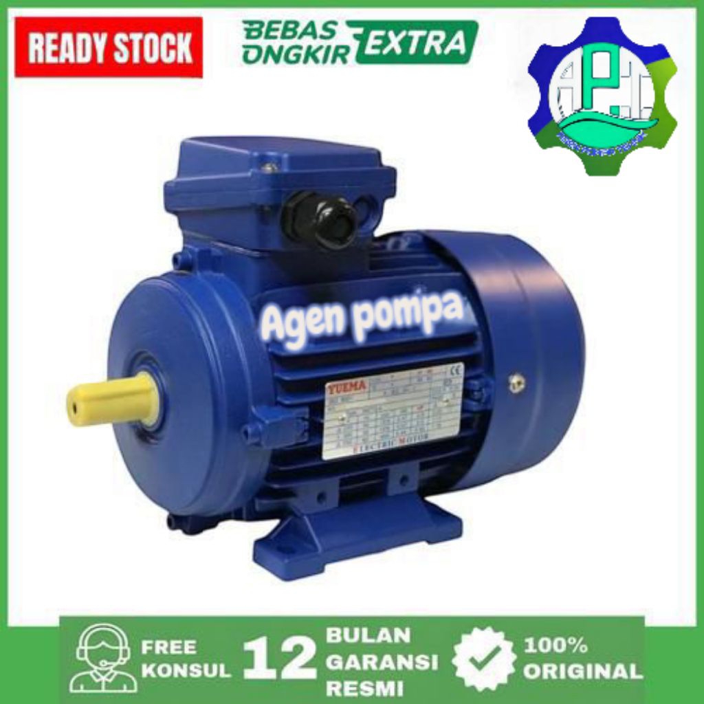 Elektromotor Yuema 0,5 Hp 4 pole 3phase horizontal