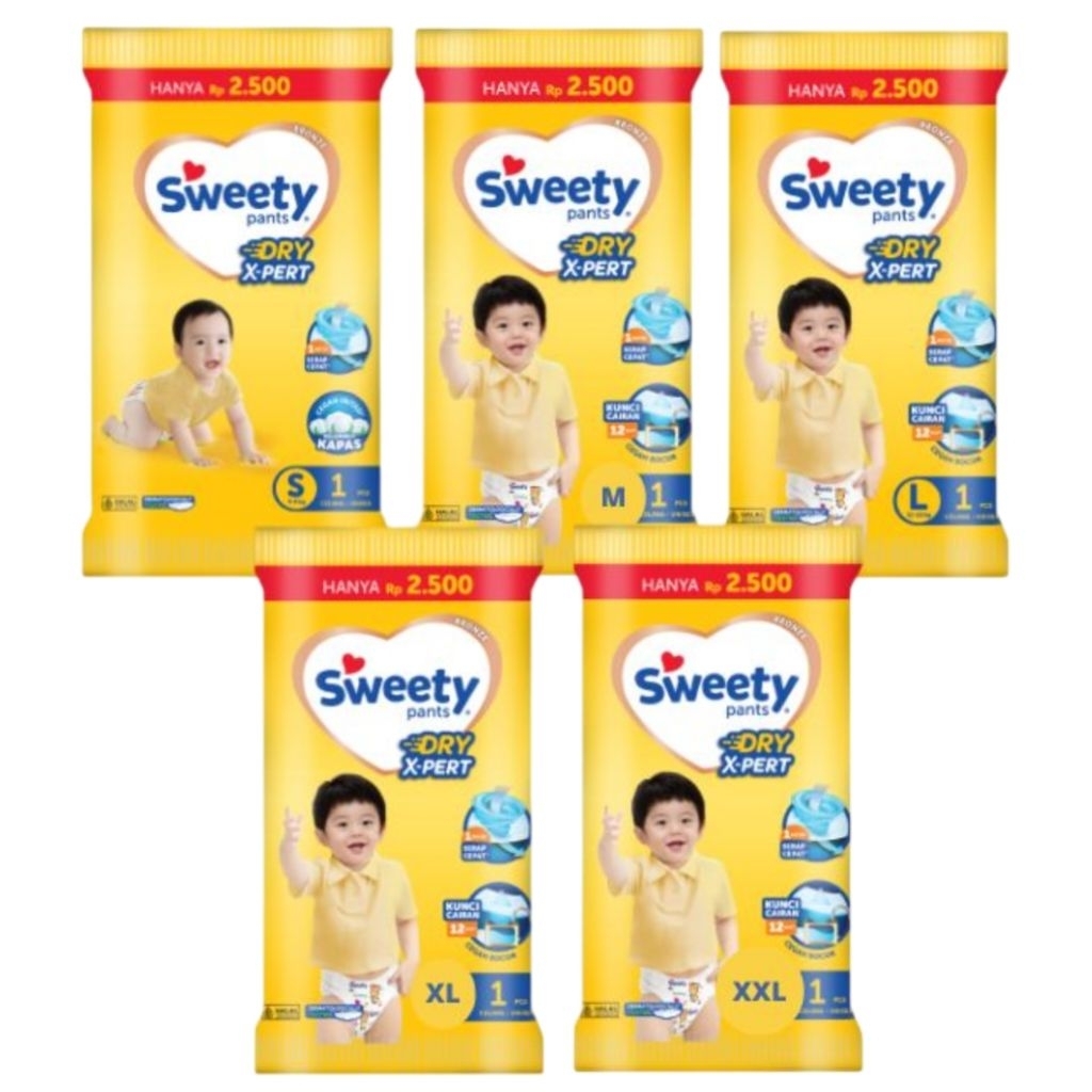 [Pampers] Sweety Bronze Pants S/M/L/XL/XXL Satuan