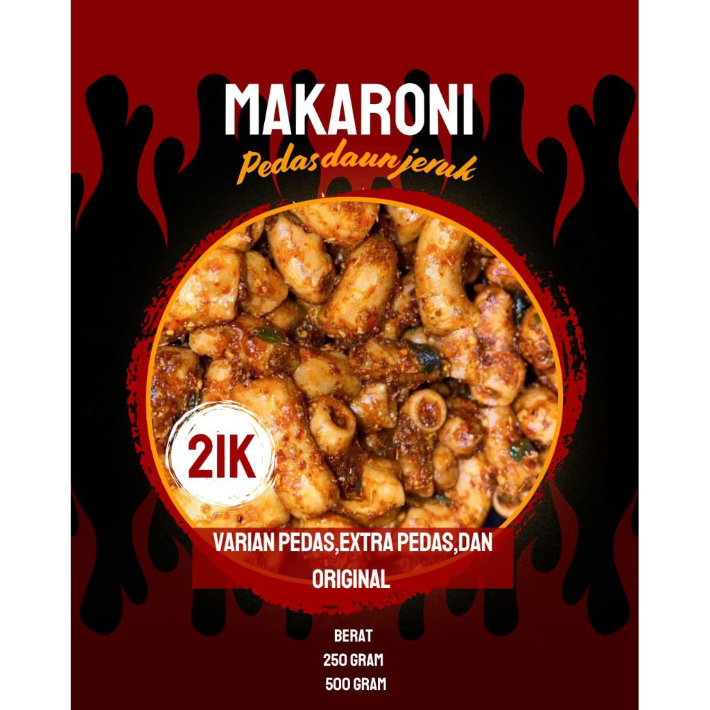 

Makaroni Extra Pedas Daun Jeruk Kemasa 500 Gram
