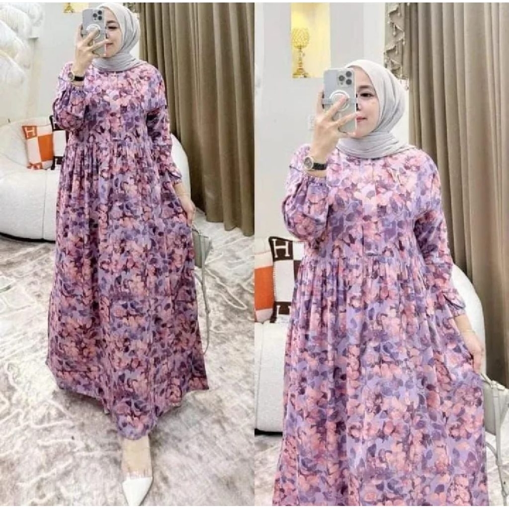 Gamis Wilona Bahan Rayon Viscose Premium