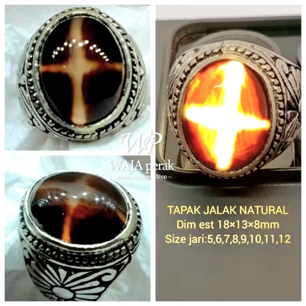 CINCIN BATU YAMAN WULUNG TAPAK JALAK DI SENTER MERAH NATURAL