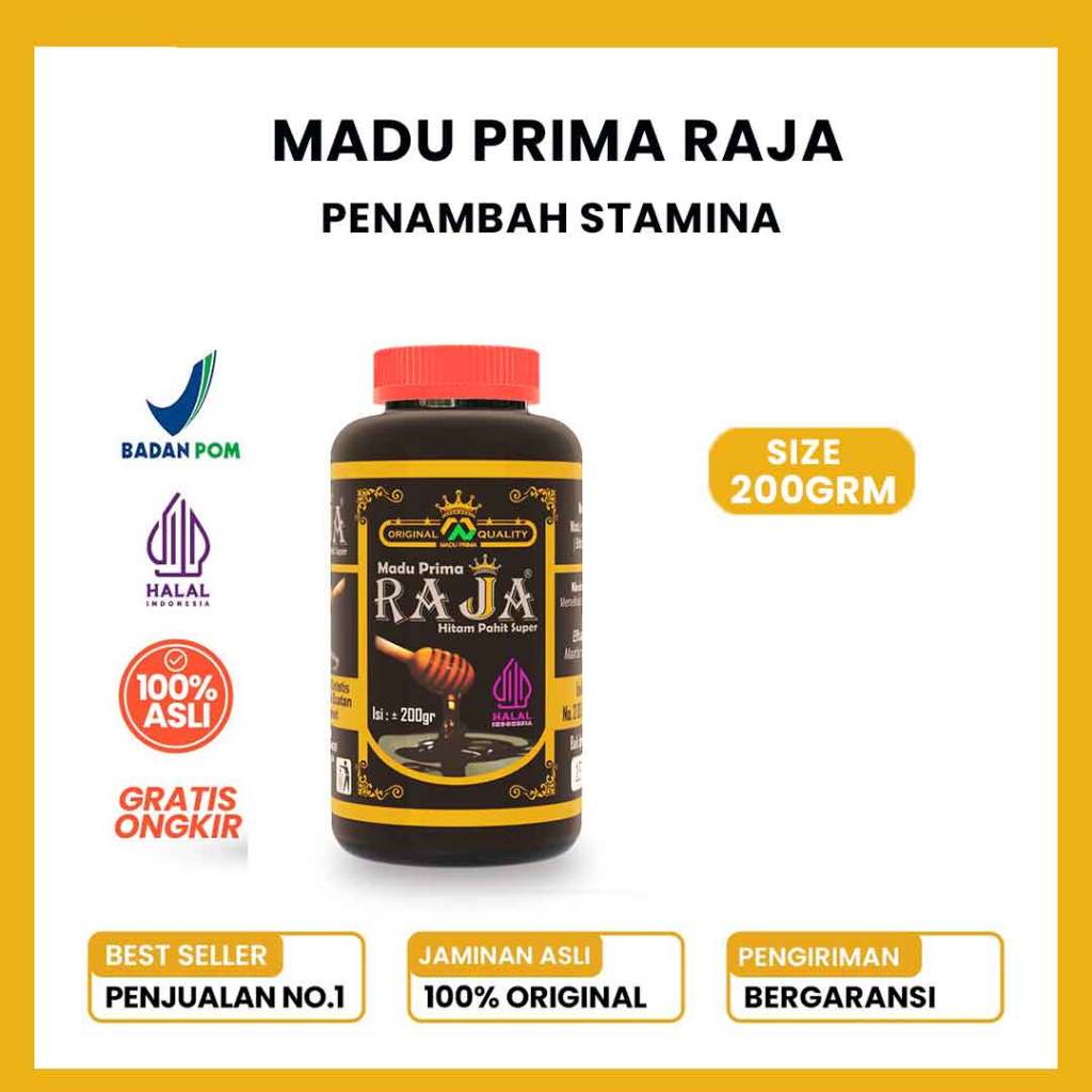 

Madu Prima Raja Hitam Pahit Super 200gram
