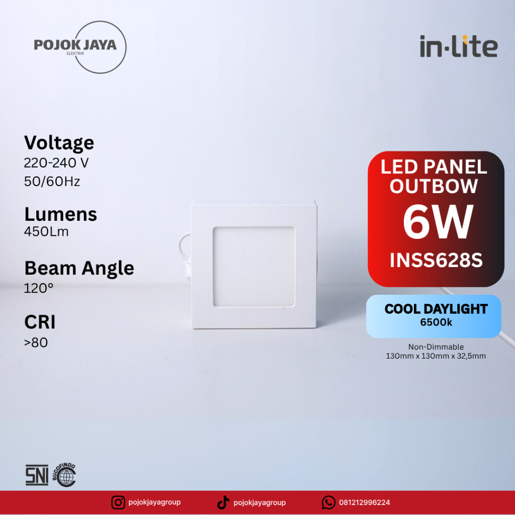 InLite Lampu Panel Outbow INSS628S - 6 watt