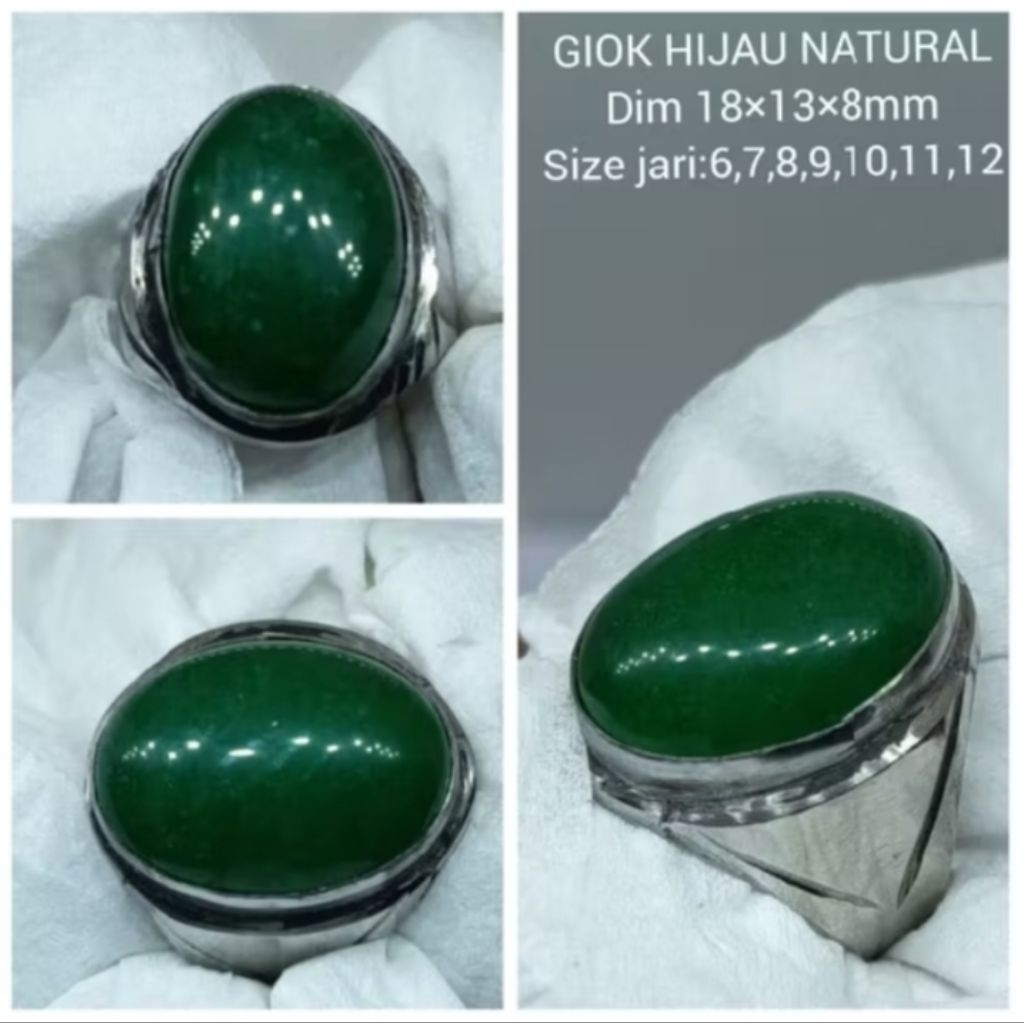Cincin batu giok cina ring monel