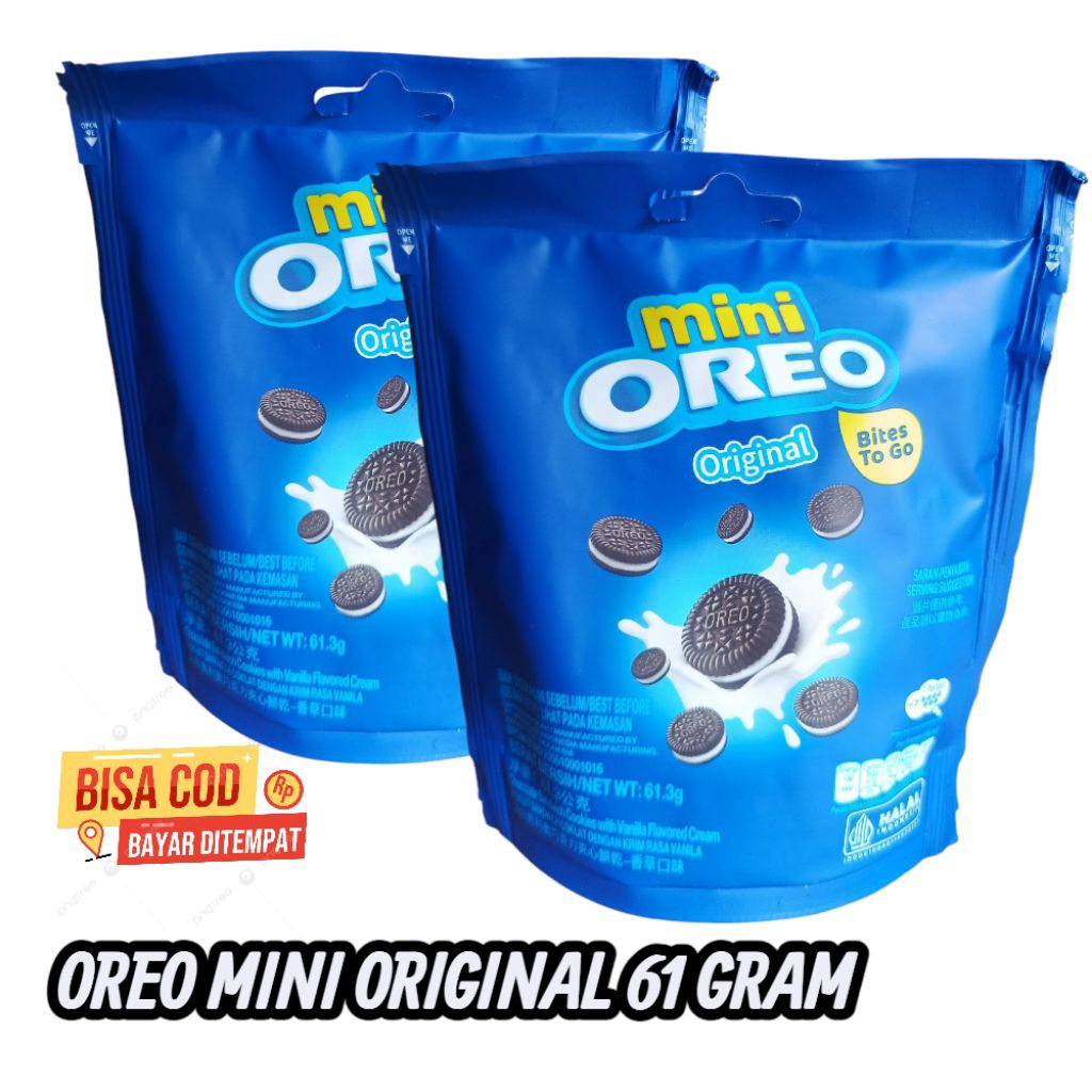 

Biskuit Oreo mini kemasan pouch 61,3 gram rasa original