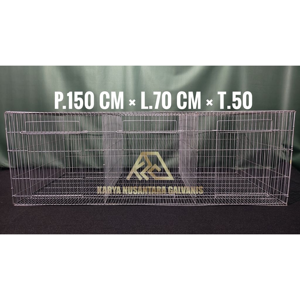 KANDANG BOX GALVANIS P.150 CM × L.70 CM × T.50 CM KELINCI DOC AYAM DOD BEBEK BURUNG DARA