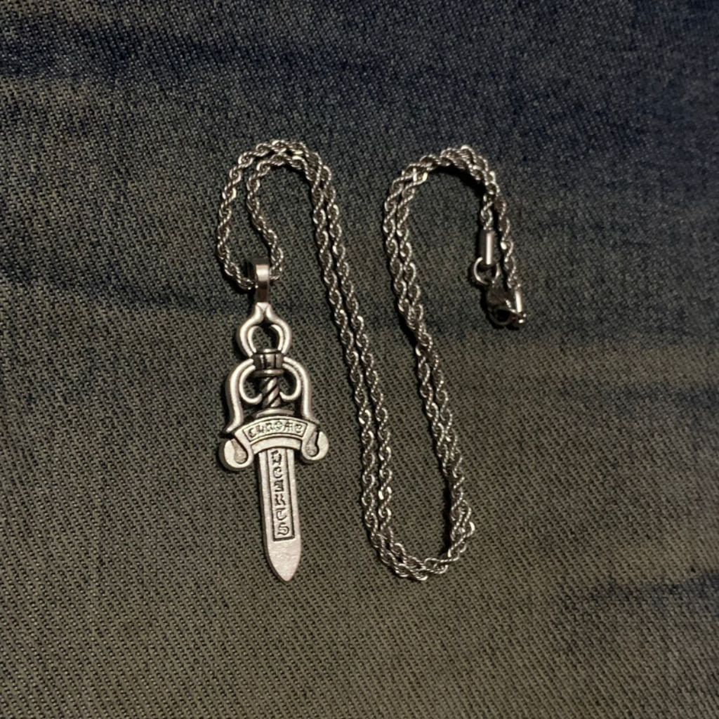 Chrome Hearts Dagger Pendant, Kalung Chrome Hearts