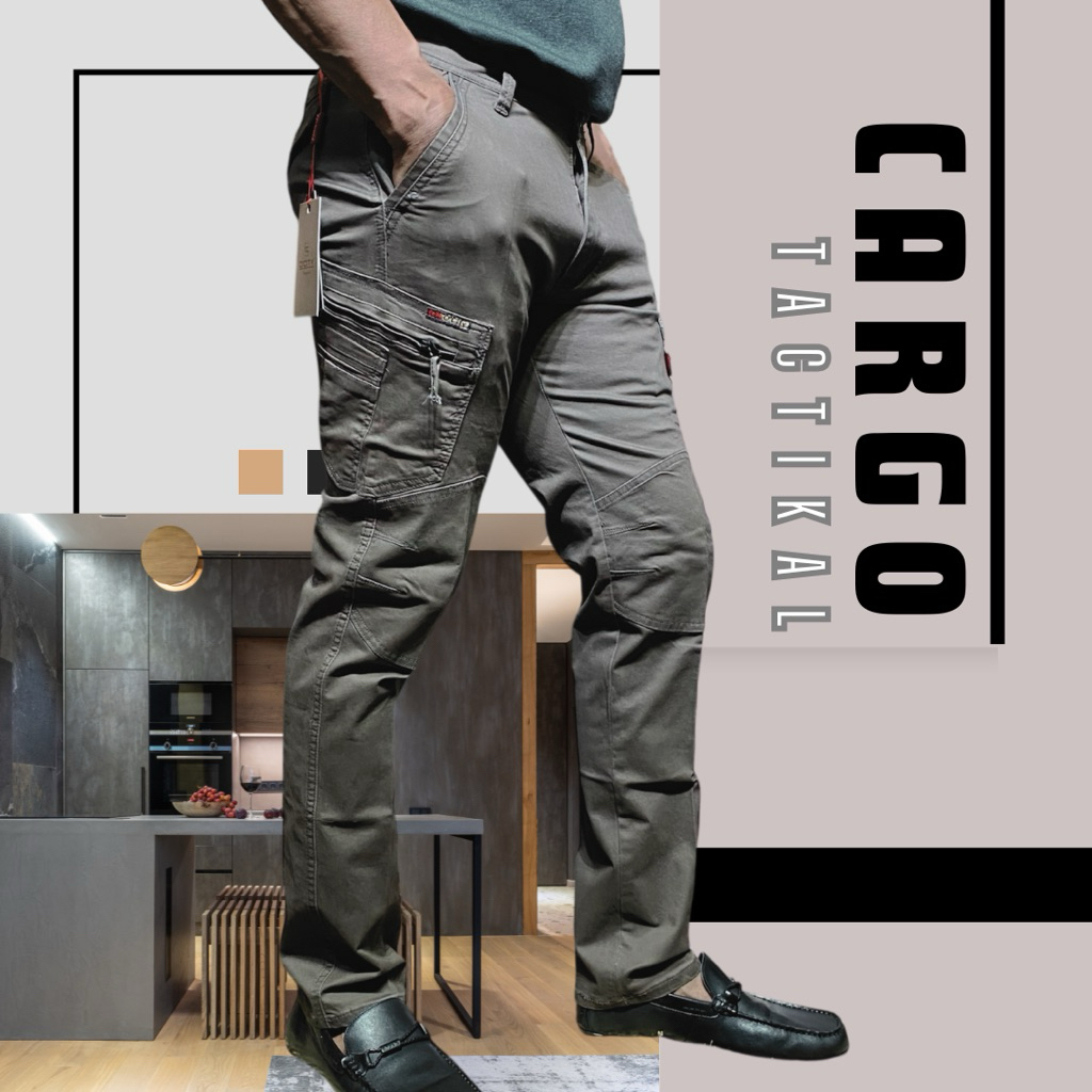PO 78- Celana Taktikal Bahan Canvas Street Model Slimfit Size 28 - 34 O’City Project Premium