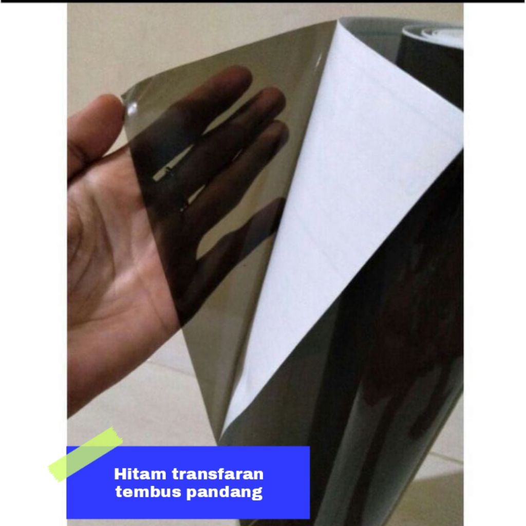 Skotlet Hitam Transfaran & Hitam Kilap Glossy