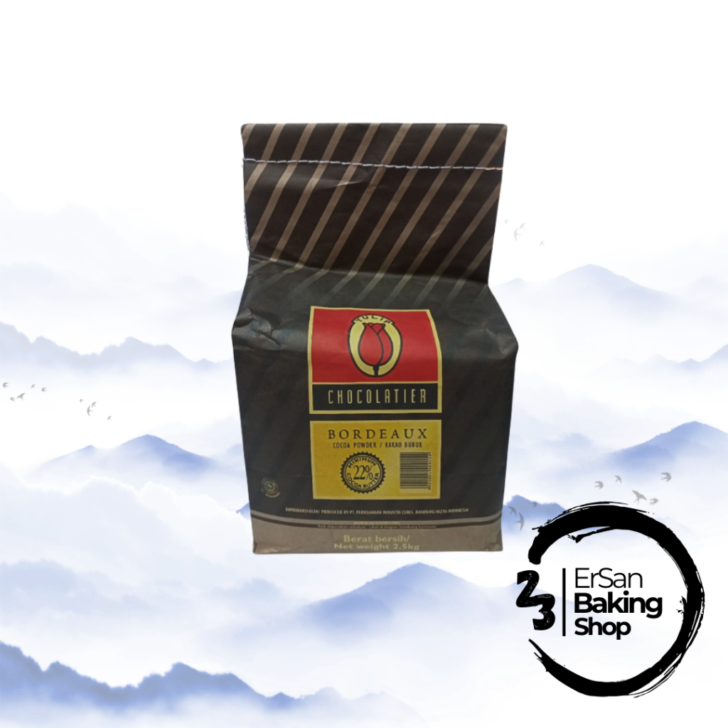 

Bubuk Coklat Tulip Bordeaux/Cocoa Powder Tulip/Chocolatier Kakao Bubuk Repack 500gr 250gr 100gr