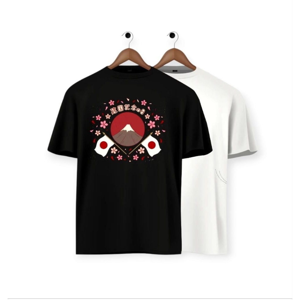 kaos oleh oleh jepang baju souvenir jepang 2 BENDERA GUNUNG FUJI