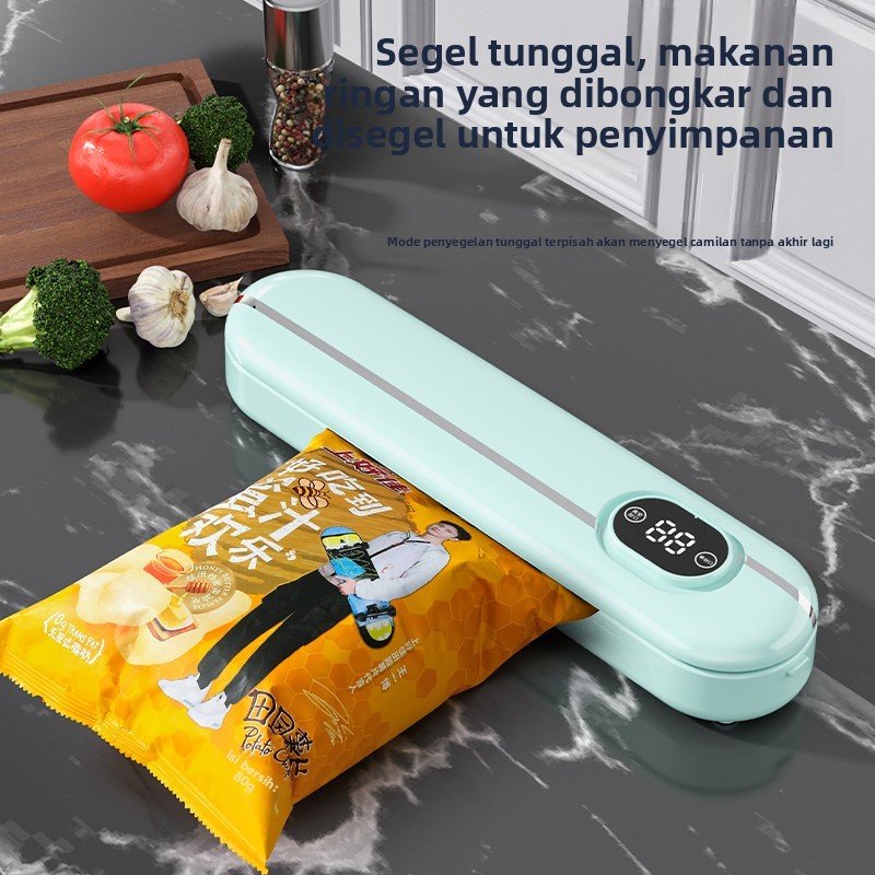 Mesin vakum + pembungkus makanan otomatis | Mesin penyegel vakum + kantong plastik food grade | Mesi