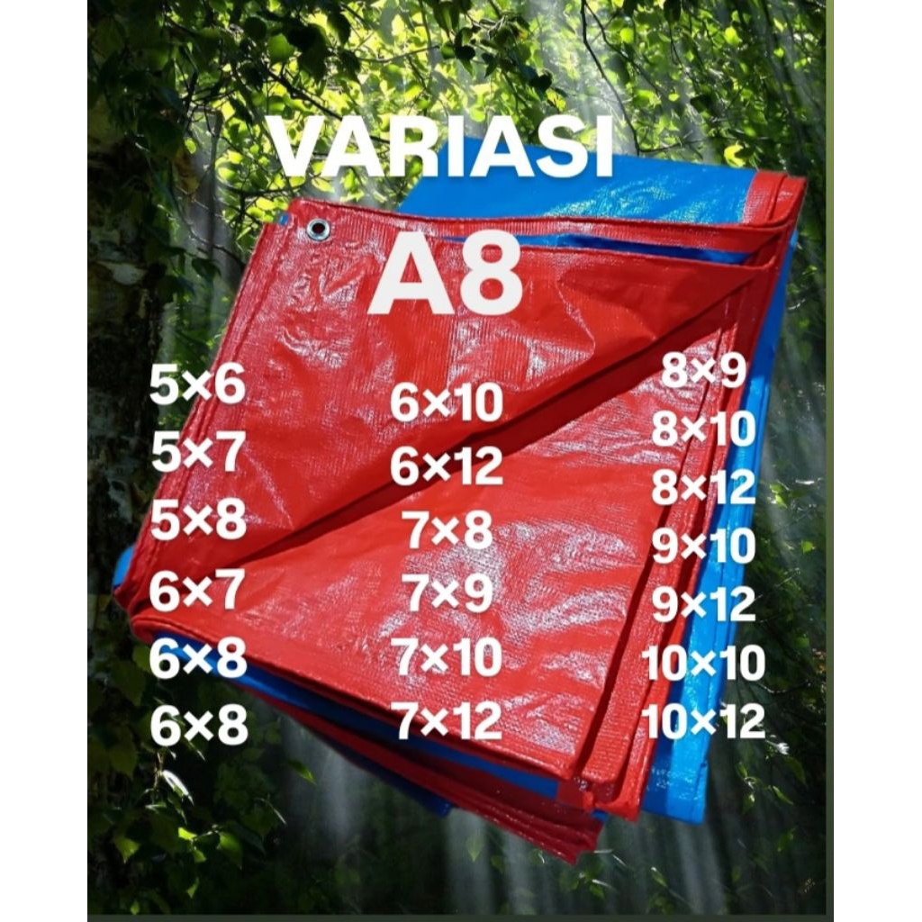 TERPAL PLASTIK KOREA A8 VARIASI BESAR TERPAL SEBAGUNA,TERPAL TENDA,TERPAL TRUCK DLL